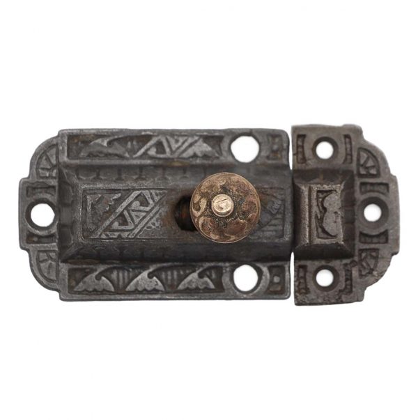 Cabinet & Furniture Latches - Cast Iron Aesthetic 3.25 in. Cabinet Latch with Bronze Knob