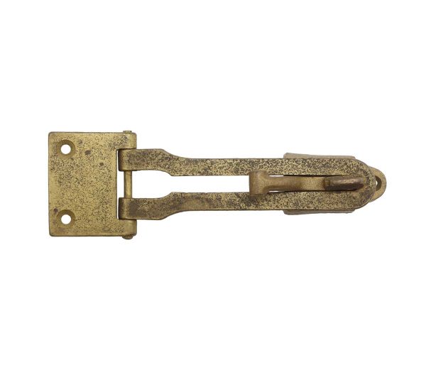 Cabinet & Furniture Latches - Vintage 7.75 in. Brass Plated Cast Iron Latch