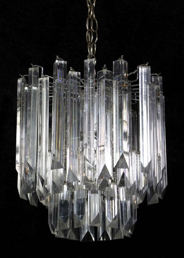 Chandeliers - 1970s Lucite Mid Century Chandelier