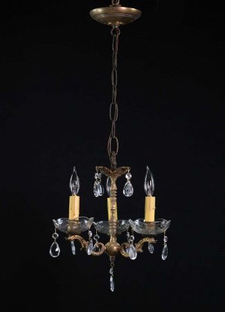 One of a Kind Antique Hand Mirror Chandelier