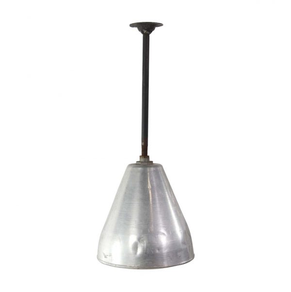 Down Lights - 1960s Industrial Prism Glass Cast Iron Pole Pendant Light