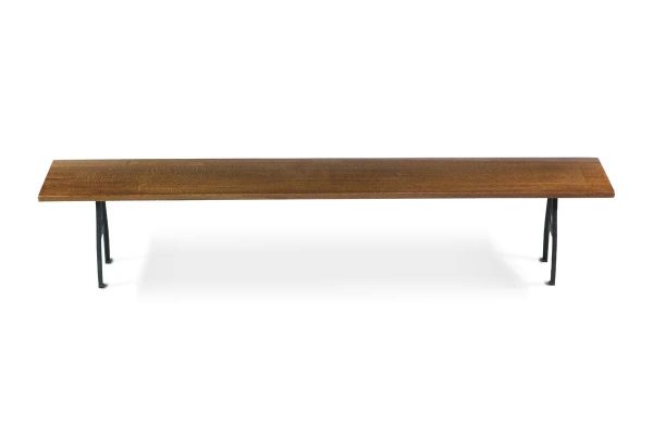 Farm Tables - Handmade 7.5 ft Provincial Stain Oak Cast Iron Legs Bench