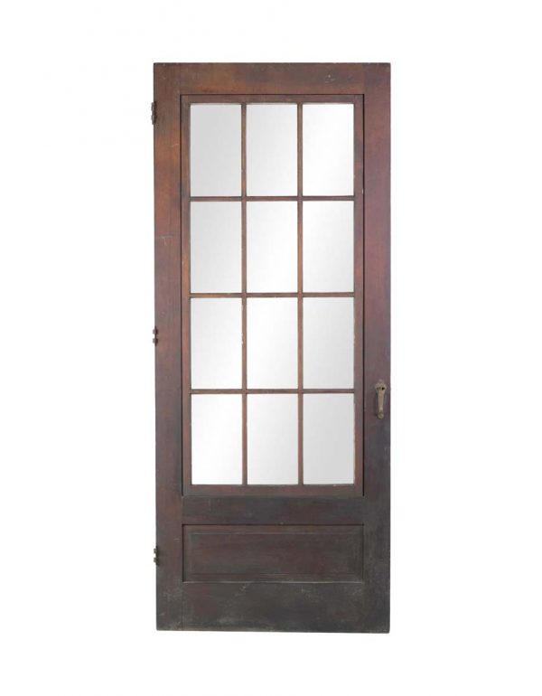 French Doors - Vintage 12 Lite 1 Pane Pine French Door 85 x 35