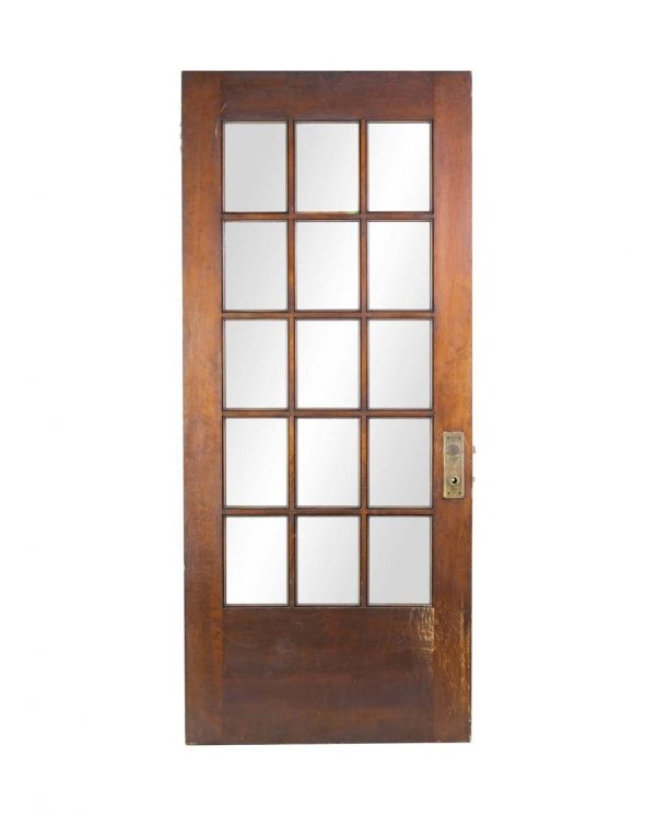 French Doors - Vintage 15 Lites Solid Birch French Door 83.25 x 36
