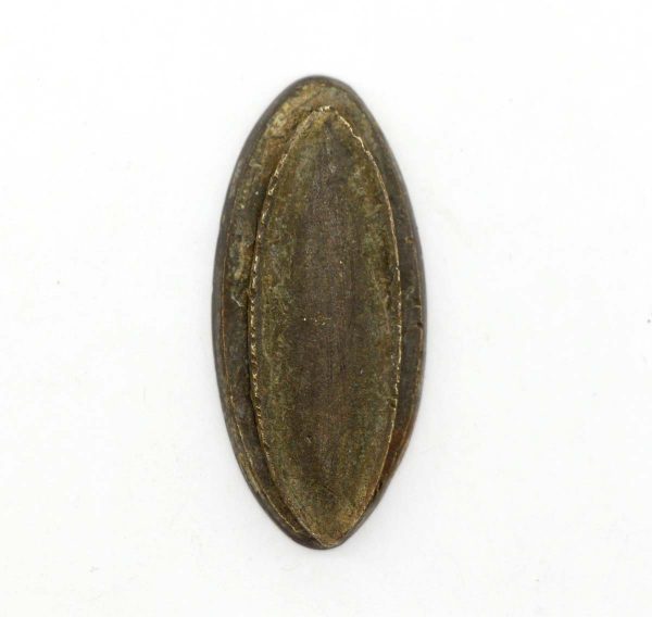 Keyhole Covers - Antique 1.875 Oval Brass Draft Keyhole Cover