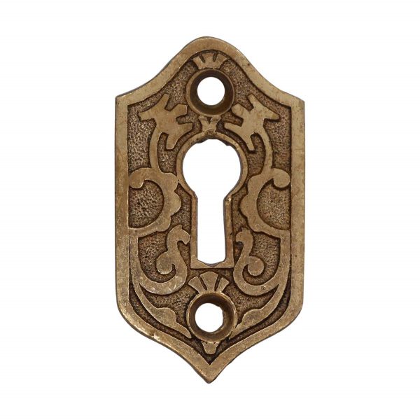 Keyhole Covers - Antique 2 in. Bronze Victorian Keyhole Cover