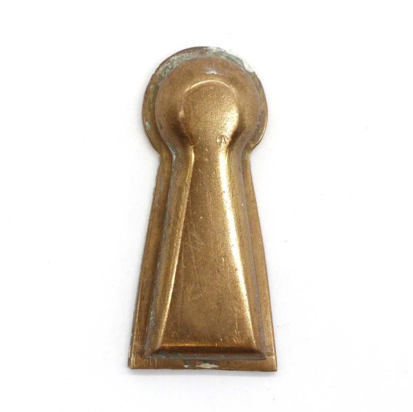 Keyhole Covers - Antique Brass 1.75 in. Key Shape Draft Keyhole Cover