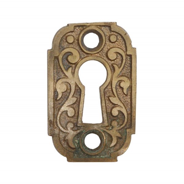 Keyhole Covers - Antique Bronze Foliage 1.625 in. Victorian Keyhole Cover