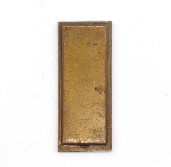 Keyhole Covers - Antique Plain Brass Rectangle 2.625 in. Keyhole Cover