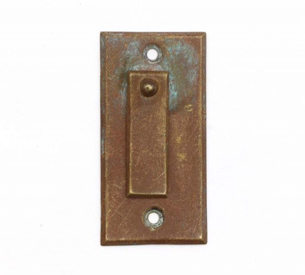 Keyhole Covers - Antique Plain Brass Rectangle 2.75 in. Draft Keyhole Cover