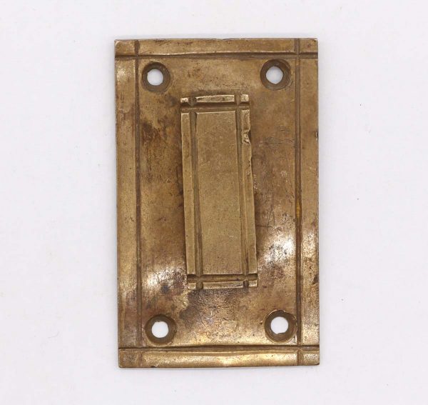 Keyhole Covers - Antique Rectangle Brass 2.625 in. Draft Keyhole Cover