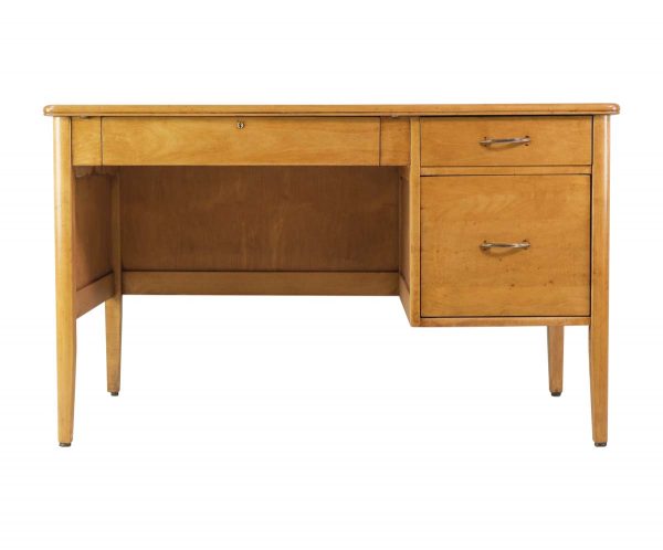 Office Furniture - 1950s Mid Century Gunlocke Maple Desk