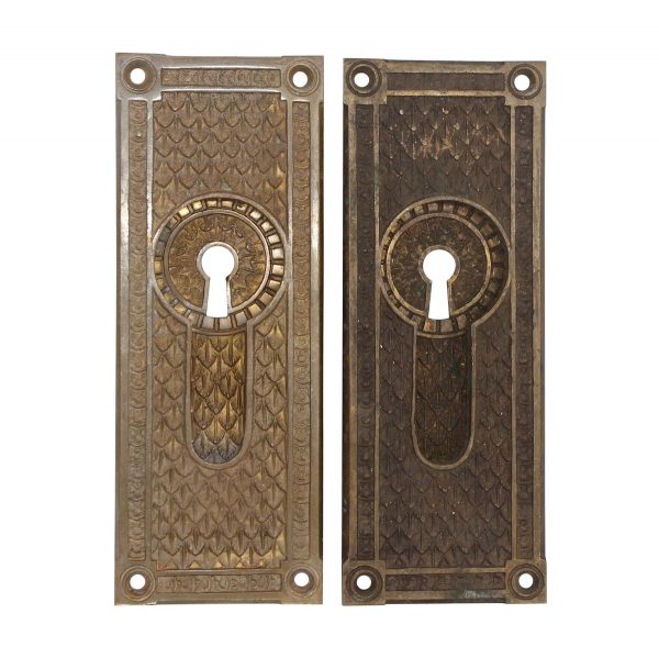 Pocket Door Hardware - Pair of Victorian Bronze Pocket Door Pulls