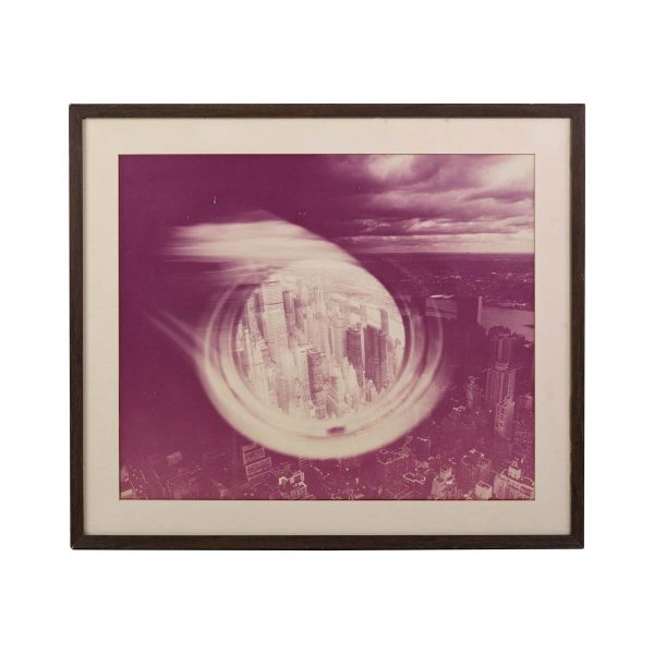 Prints - Composite Framed Magenta Photographic Print of New York City