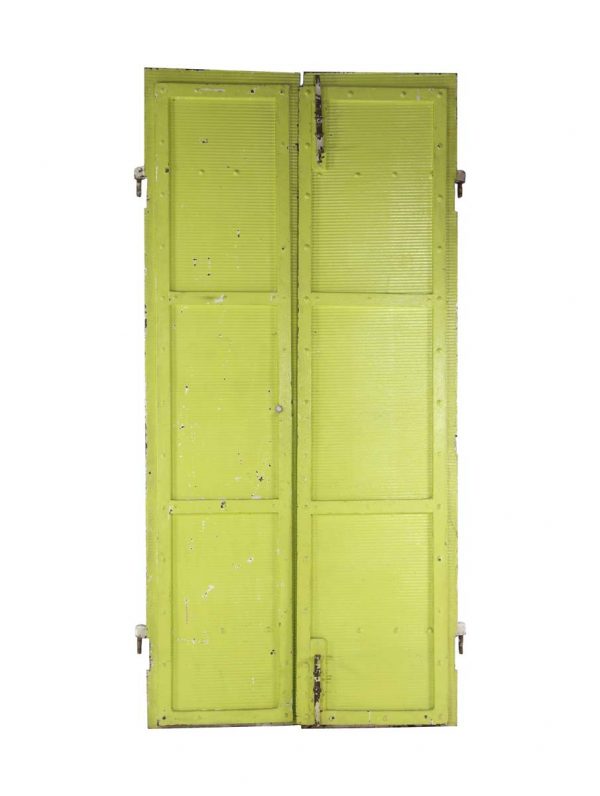 Specialty Doors - Pair of Painted Cast Iron Industrial Shutter Doors