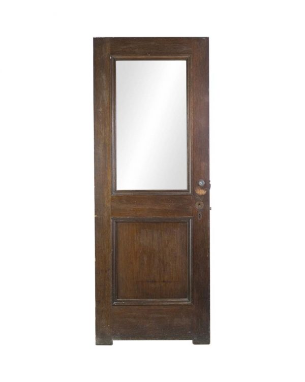 Standard Doors - Vintage Half Lite 1 Pane Oak Office Door 83.5 x 31.5