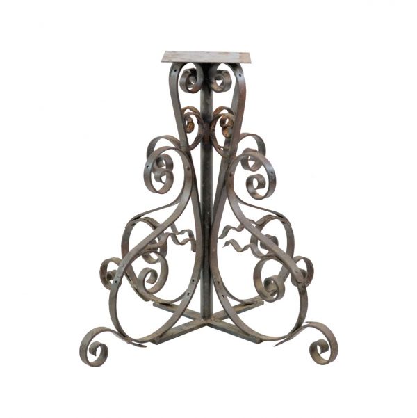 Table Bases - Antique 28.5 in. Wrought Iron Spiral Table Base