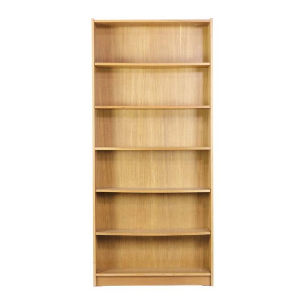 Bookcases - Reclaimed 6.5 ft Oak Library Bookshelf with Adjustable Shelves