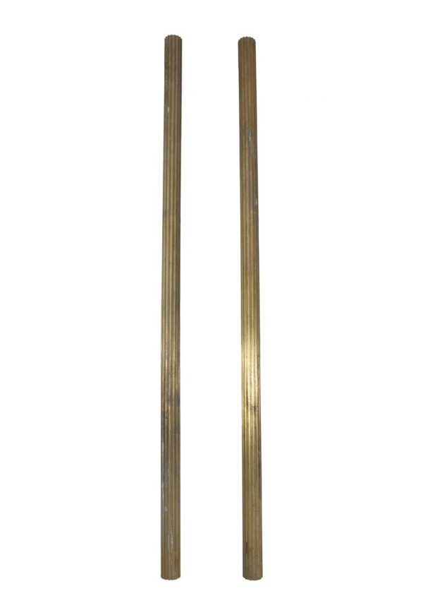 Columns & Pilasters - Pair of 1940s Fluted Bronze 12.25 ft Columns