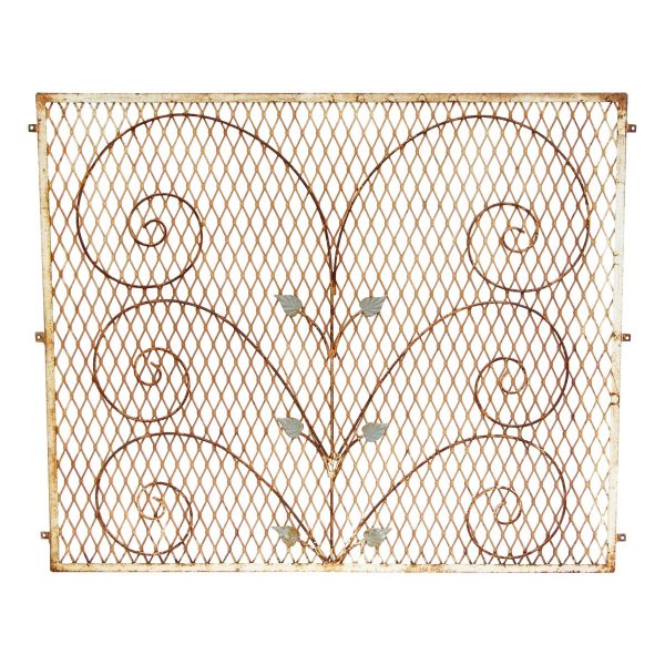 Decorative Metal - Wrought Iron Painted Leaves Grate 51.75 x 43.5