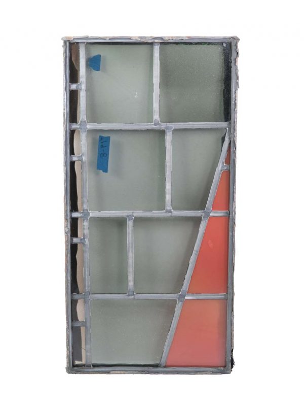 Exclusive Glass - Robert Sower Black & Red Mid Century JFK Glass Window