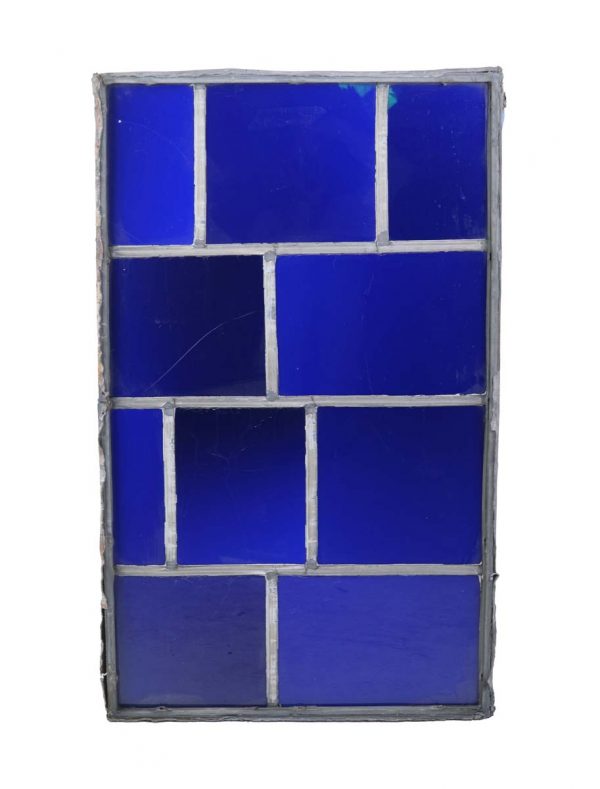 Exclusive Glass - Robert Sowers Reclaimed Blue JFK Leaded Glass Window