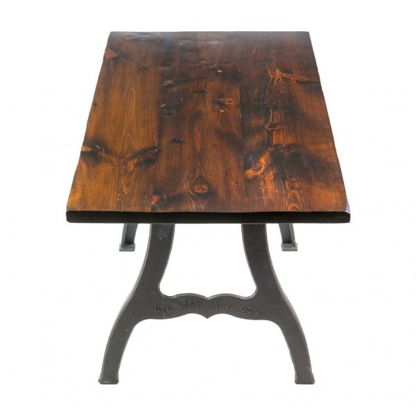 Farm Tables - Handmade 5 ft Pine Dining Table with Cast Iron New York Legs