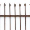 Railings & Posts - Antique Wrought Iron Window Guard with Spear Finials 60 x 32.75