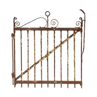 4x90x120 cm 120 cm Tall Arched Garden Door Relaxdays Goth Metal Gate with Posts 90 cm Long Black Antique Style