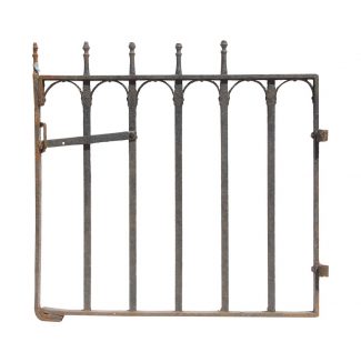 4x90x120 cm 120 cm Tall Arched Garden Door Relaxdays Goth Metal Gate with Posts 90 cm Long Black Antique Style