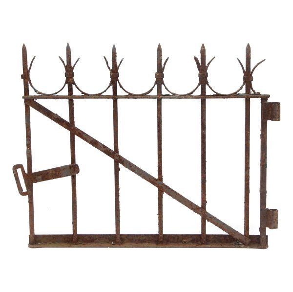 Gates - Petite Antique Wrought Iron Gate 28 x 24.25