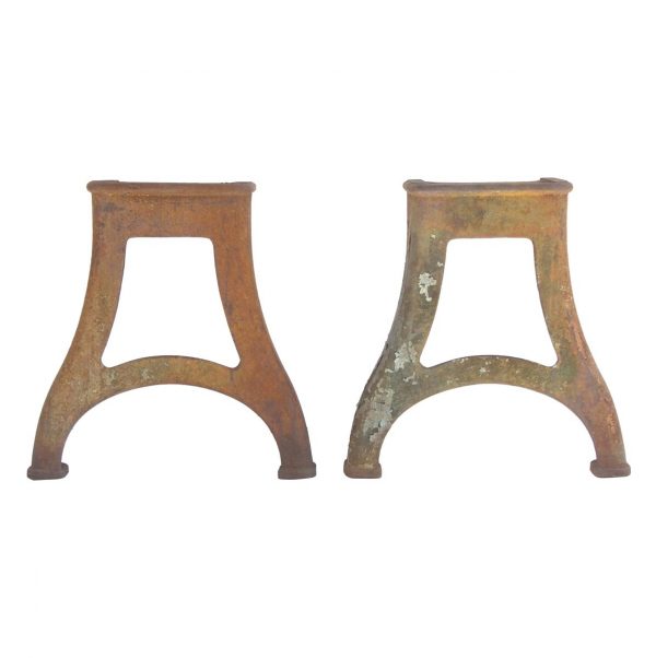 Industrial Machine Legs - Pair of 23.25 in. Arched Industrial Cast Iron Table Legs