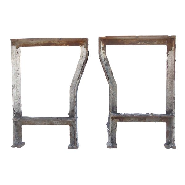Industrial Machine Legs - Pair of 32 in. Curved Side Industrial Cast Iron Table Legs