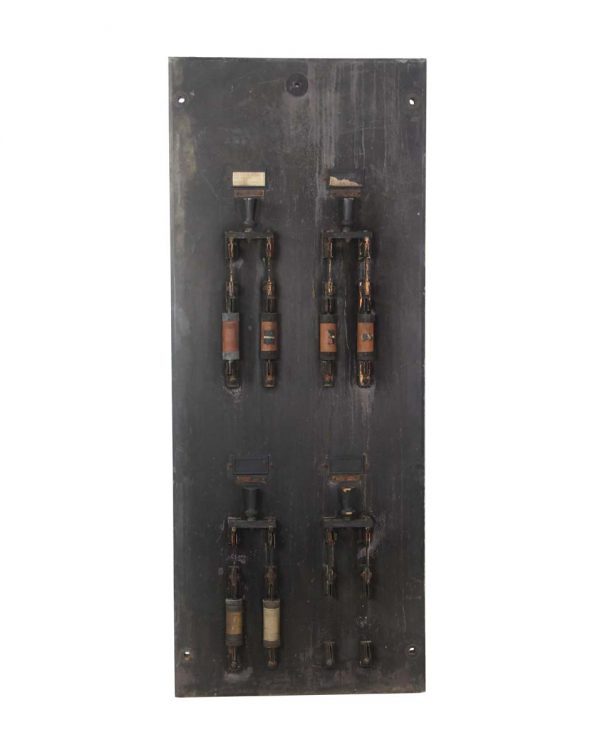 Interior Materials - Early 20th Century Antique Electric Panel with Copper Breakers
