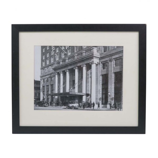 Photographs - Framed & Matted Black & White Photo of The Hotel Pennsylvania Edifice