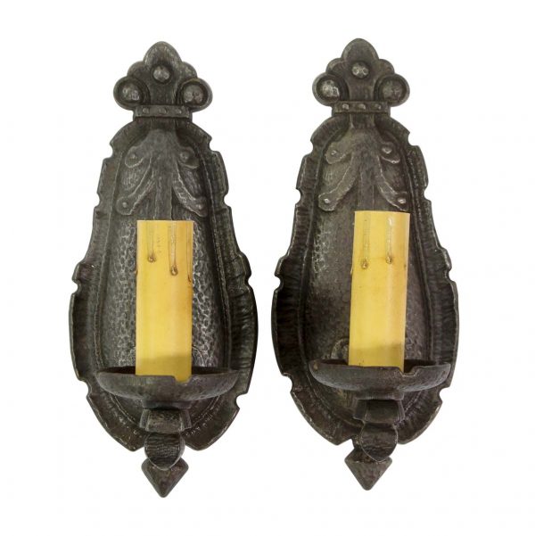 Sconces & Wall Lighting - Pair of 1 Arm Cast Iron Arts & Crafts Wall Sconces