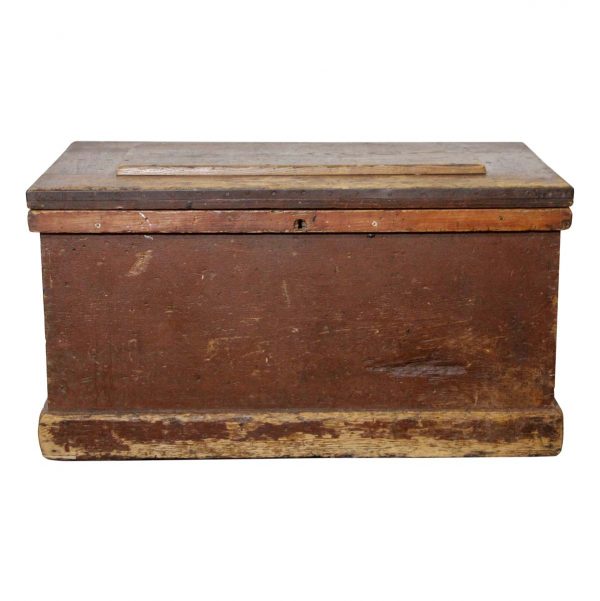 Trunks - Vintage 39.5 in. Wooden Trunk with Handles
