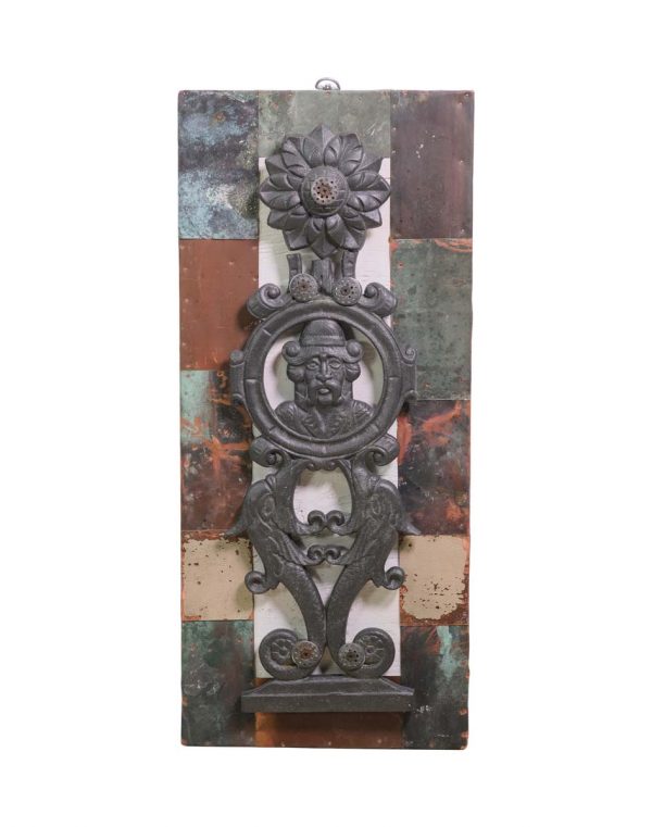 Altered Antiques - Copper Patch Framed Figural Black Cast Iron Ornament