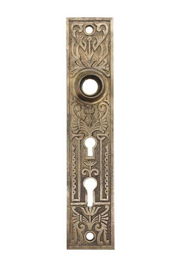 Back Plates - Aesthetic Bronze Double Keyhole 7.375 in. Door Back Plate