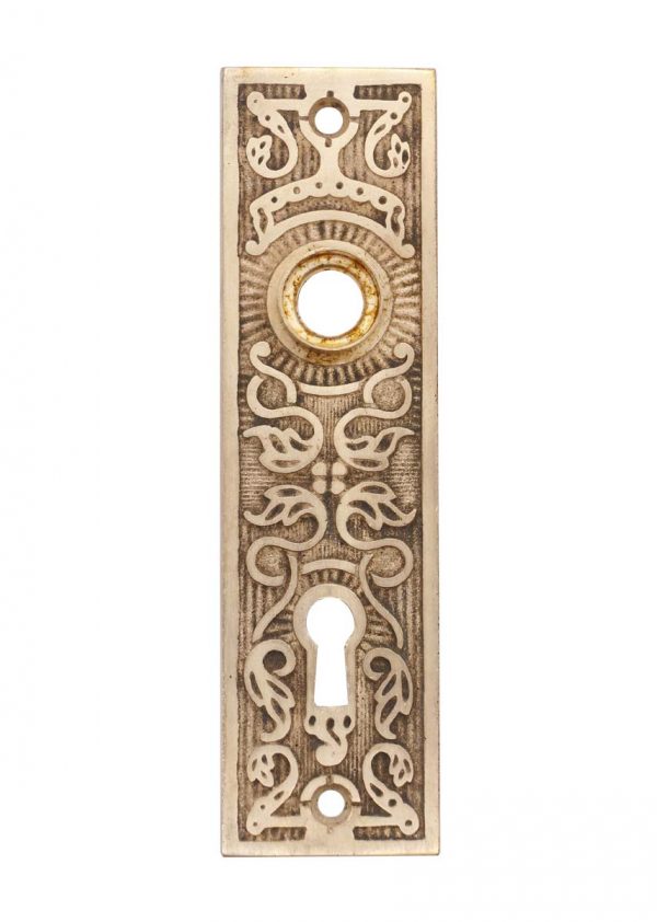 Back Plates - Polished Bronze Antique Aesthetic Keyhole 5.375 in. Door Back Plate