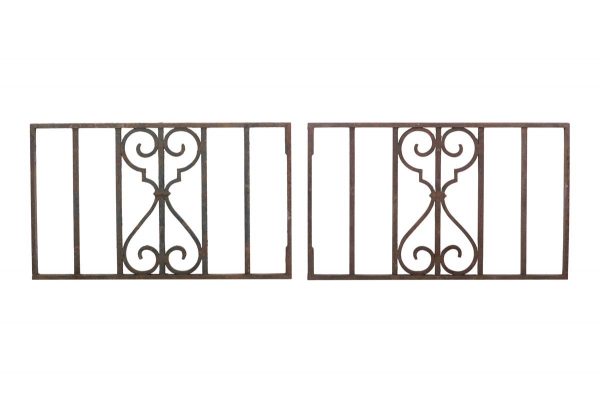 Balconies & Window Guards - Pair of Matching 36 in. Wrought Iron Gate Panels