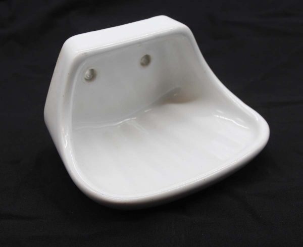 Bathroom - 1960s Ceramic Vintage White Soap Holder