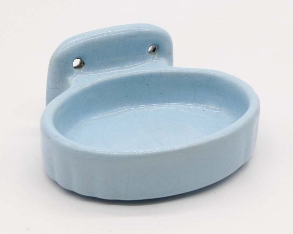 Bathroom - European Blue Ceramic Wall Mount Soap Dish