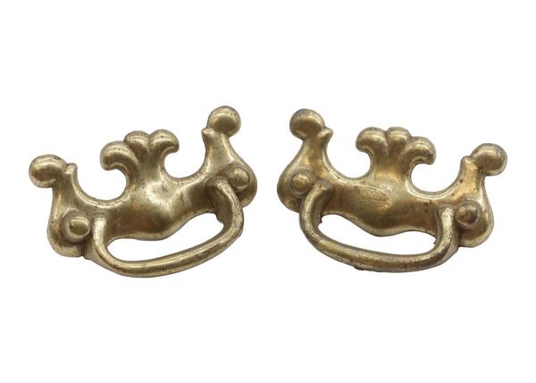Cabinet & Furniture Pulls - Pair of 3 in. Brass Bail Pulls with Fixed Handle