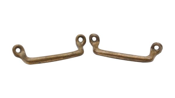 Cabinet & Furniture Pulls - Pair of 4.75 in. Bronze Curved Bridge Drawer Pulls