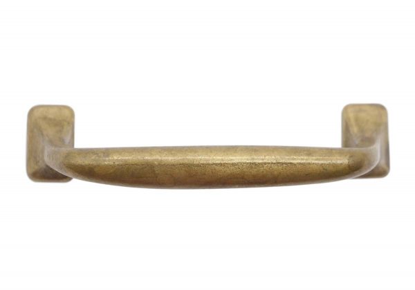 Cabinet & Furniture Pulls - Vintage 4 in. Brass Plated Curved Bridge Drawer Pull