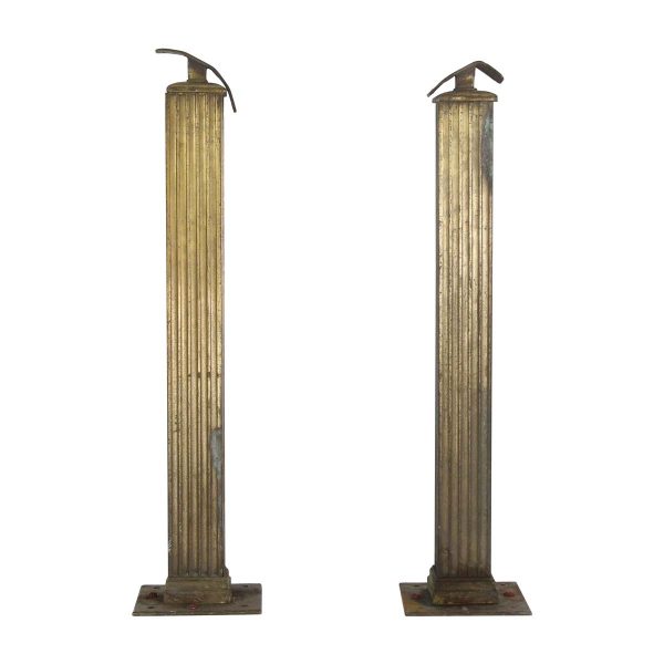 Columns & Pilasters - Pair of 31 in. Fluted Square Bronze Posts