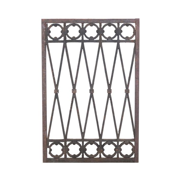 Decorative Metal - Antique Diamond Circle Cast Iron Gate Panel