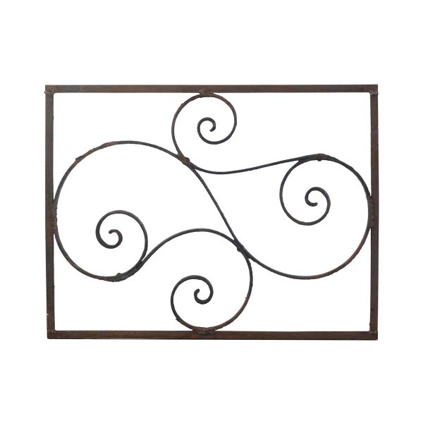 Decorative Metal - Reclaimed 32.25 in. Spiral Wrought Iron Gate Panel