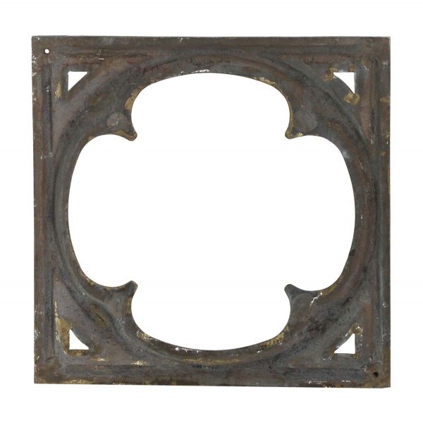 Decorative Metal - Reclaimed Cast Bronze Quatrefoil 14 in. Square Panel